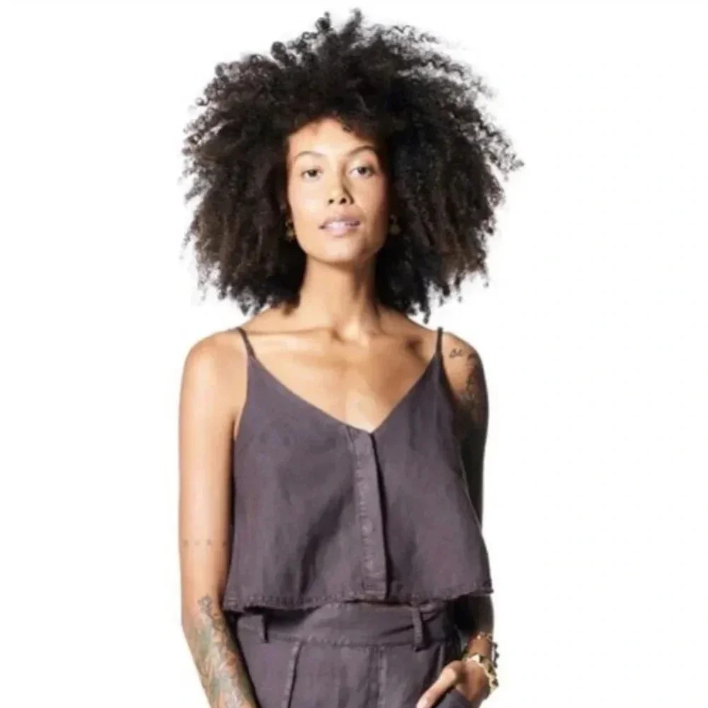 Young Fabulous & Broke Rehan‎ Swing Tank Top in Chocolate Size Medium